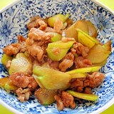 隼人瓜と豚肉の甘辛炒め